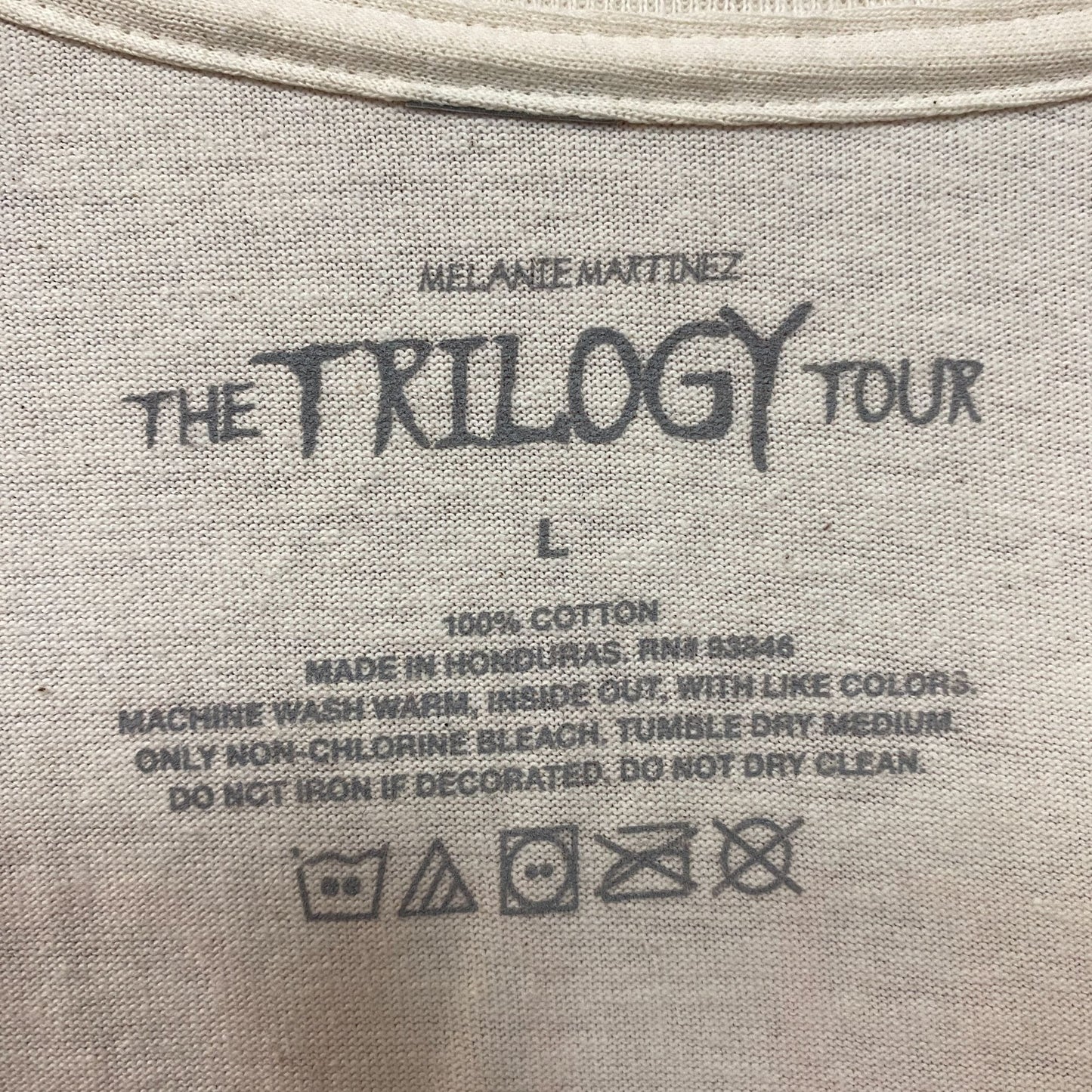 Melanie Martinez Trilogy Tour Beige Tshirt size Large