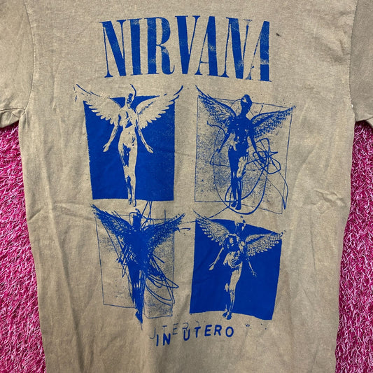 Nirvana In Utero Album Cover Pop Art Angel Grunge Band Tee S