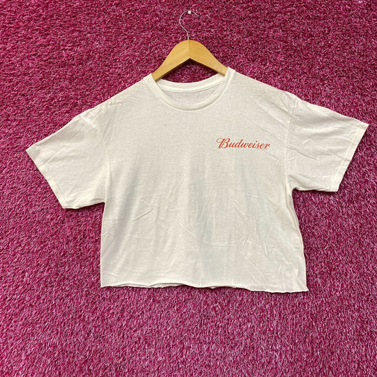 World Renowned Budweiser King Of Beers Crop Top Promo T-Shirt small