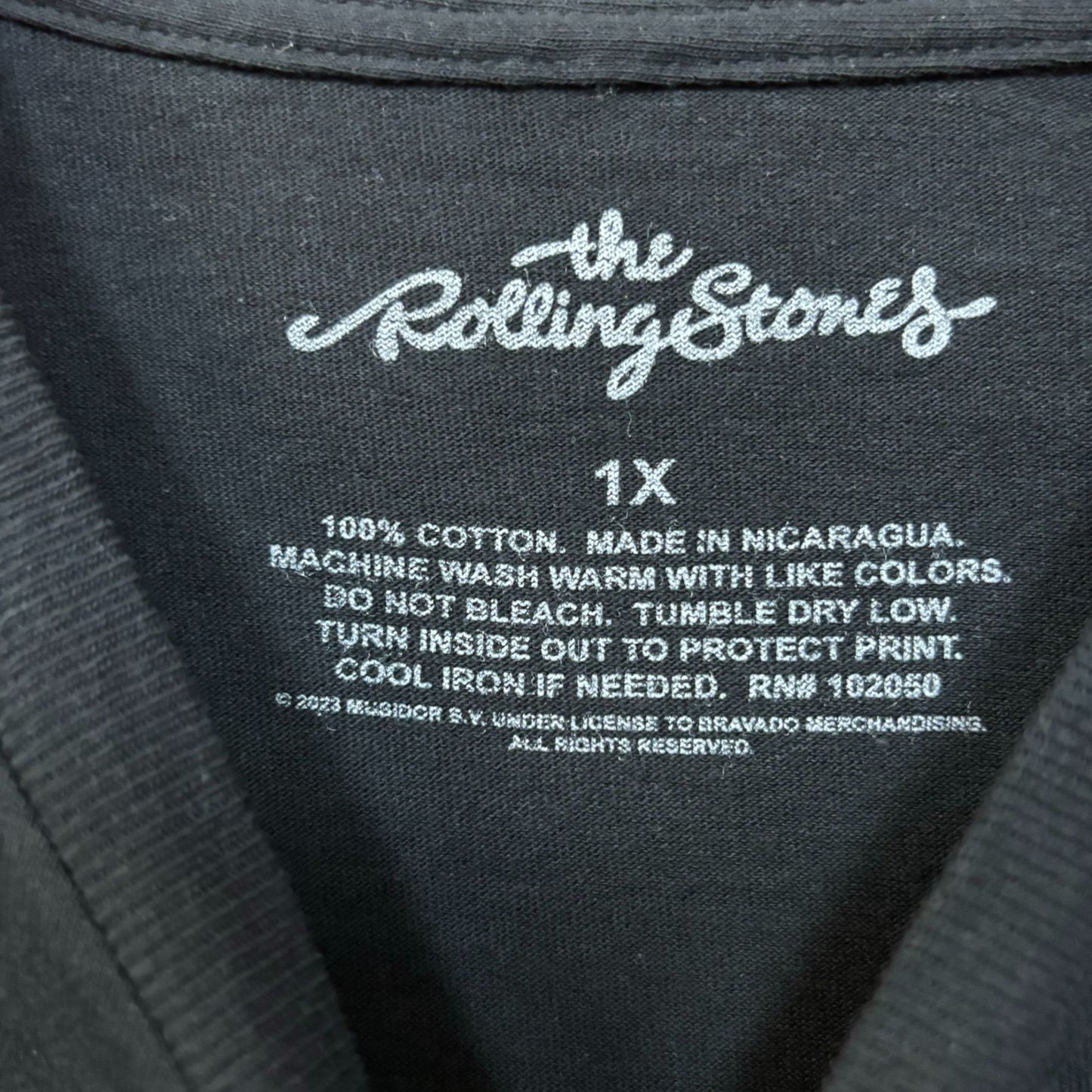 The Rolling Stones Groovy Spellout with Hot Lips Rock Tee 1X