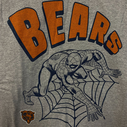 Junk Food Clothing x Marvel x NFL Chicago Bears Spider-Man Graphic T-Shirt XS