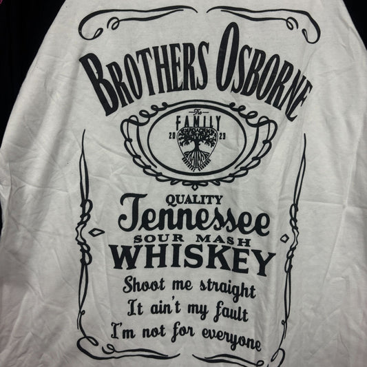 Brothers Osbourne Sour Mash Tennessee Whiskey Baseball Tee M