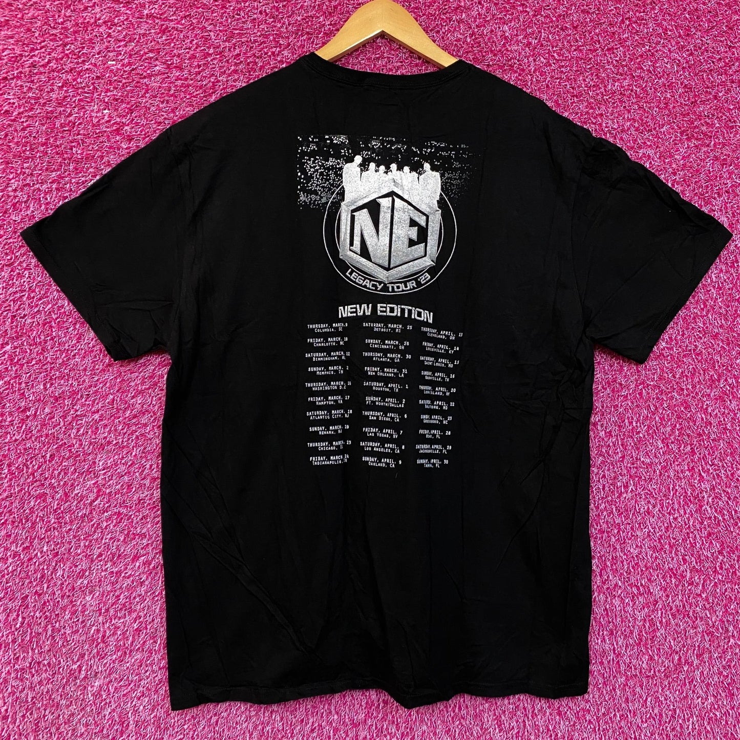 New Edition Self-titled Album Art 2023 Legacy Tour Tee 2X