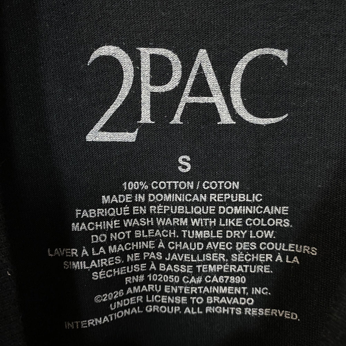 Tupac Portrait Collage Hip Hop Graphic T-Shirt Small