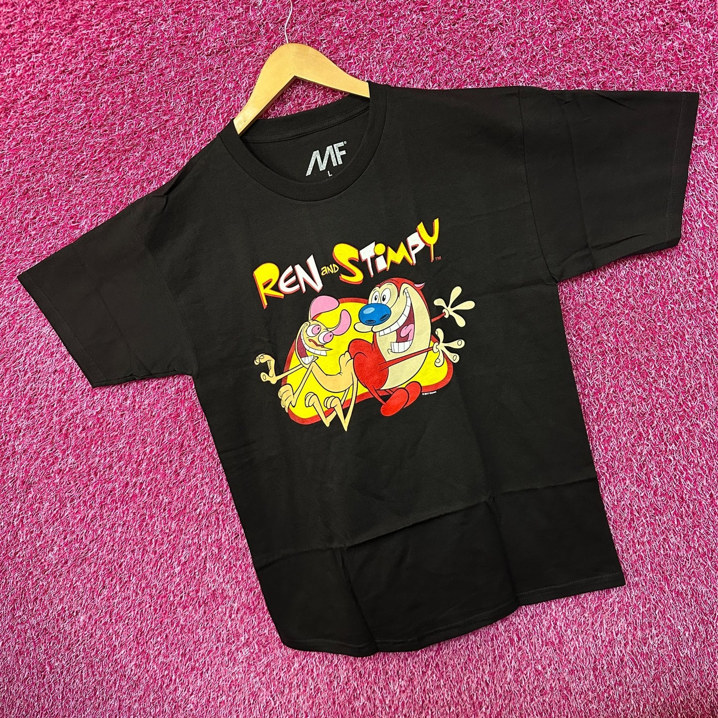 Ren and Stimpy Butt Buddy Animated Series Nickelodeon Tee L