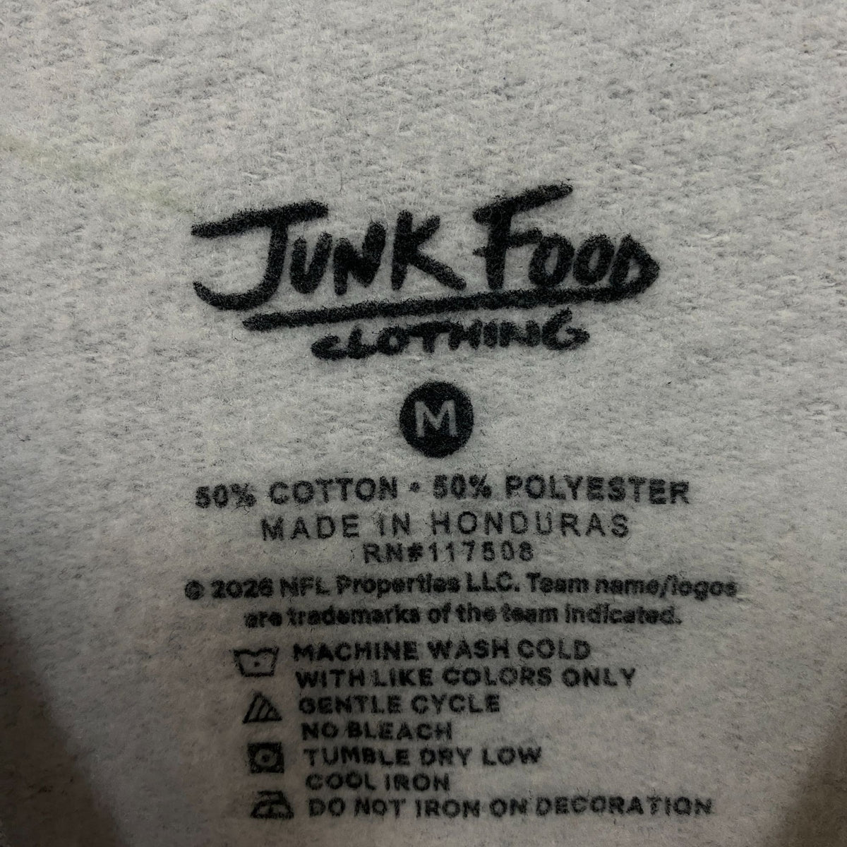 Junk Food Clothing San Francisco 49ers Heather Gray Crewneck Pullover Sweatshirt Medium