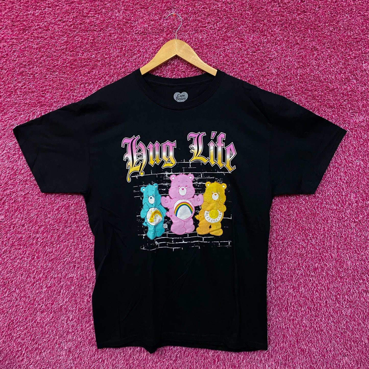 Care Bears Funshine Bear Cheer Bear Wish Bear Hug Life Tee L