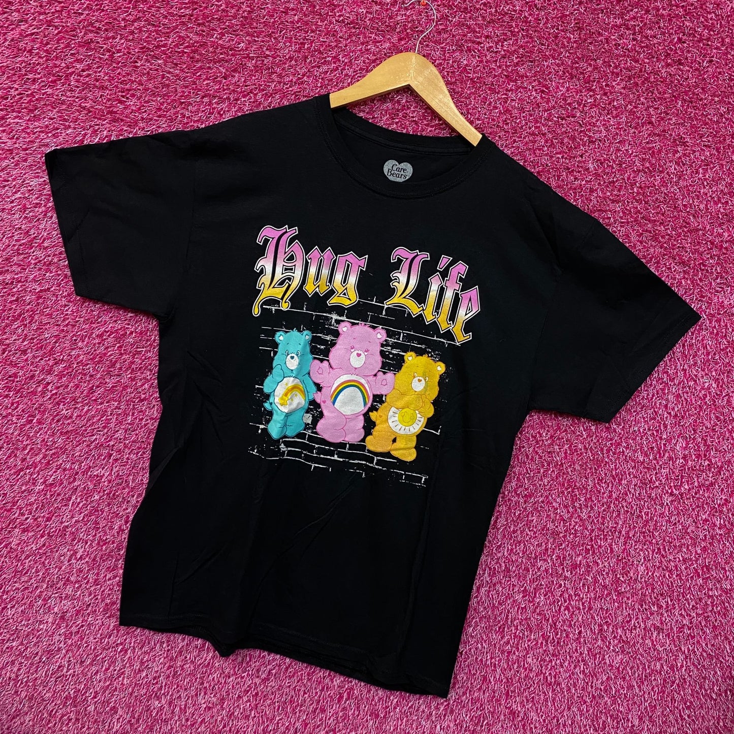 Care Bears Funshine Bear Cheer Bear Wish Bear Hug Life Tee L