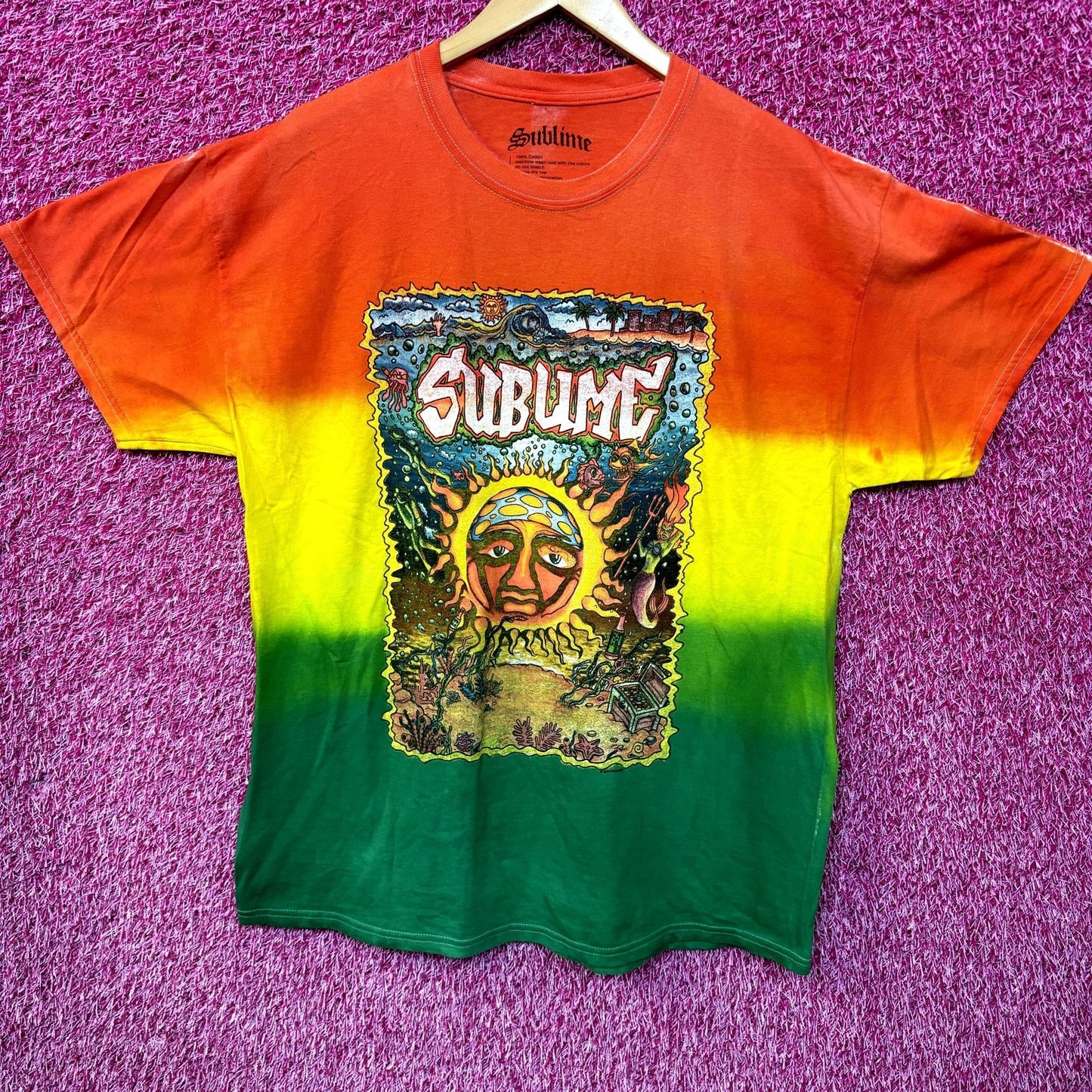 Sublime Under The Sea Rasta Oversized Ska Rock Tie Dye S
