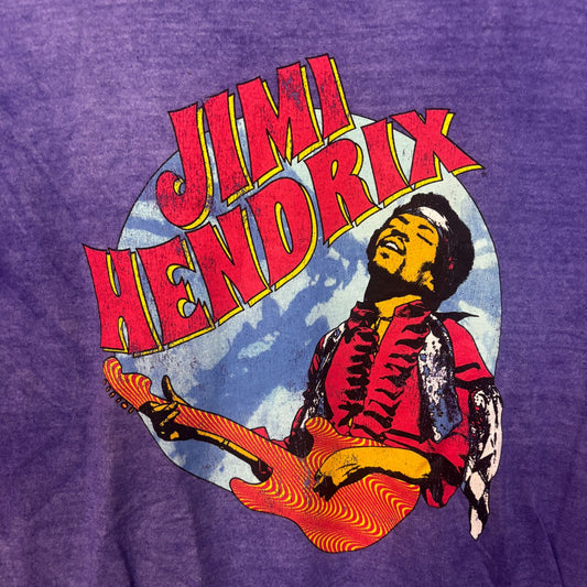 Jimi Hendrix Shredding at Woodstock Psychedelic Rock Tee M