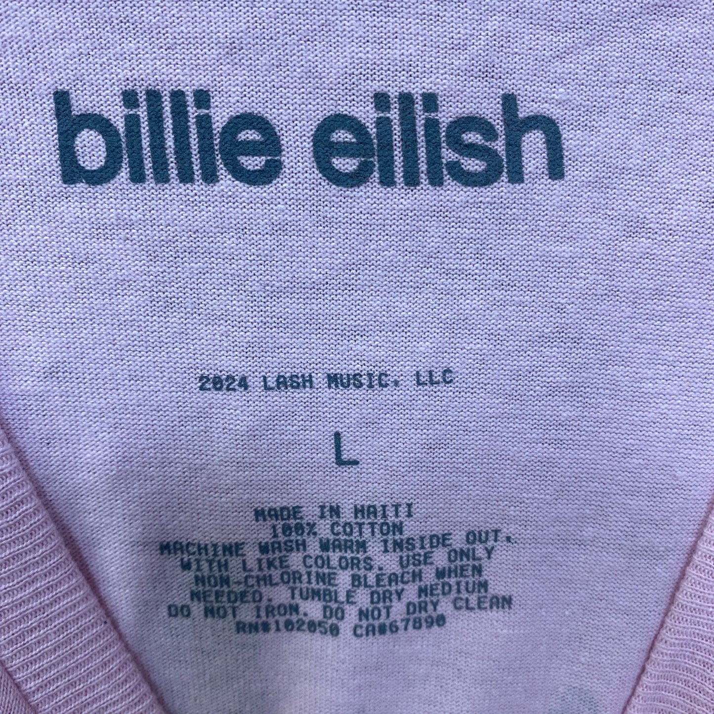 Billie Eilish Hit Me Hard and Soft Blohsh Figure Pink T-Shirt Large