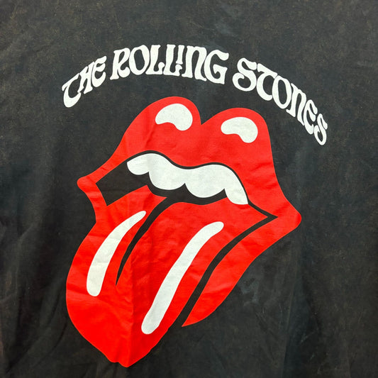 The Rolling Stones Hot Lips Acid Wash Rock and Roll Tee XL