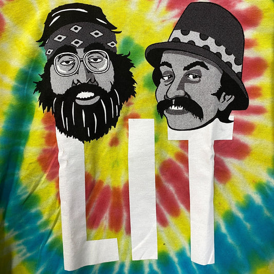 Cheech and Chong LIT Tie Dye Long Sleeve T-Shirt Medium