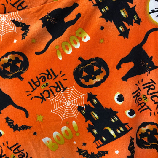 Terra & Sky Halloween Print Trick or Treat Pajama Pants Orange 2XL