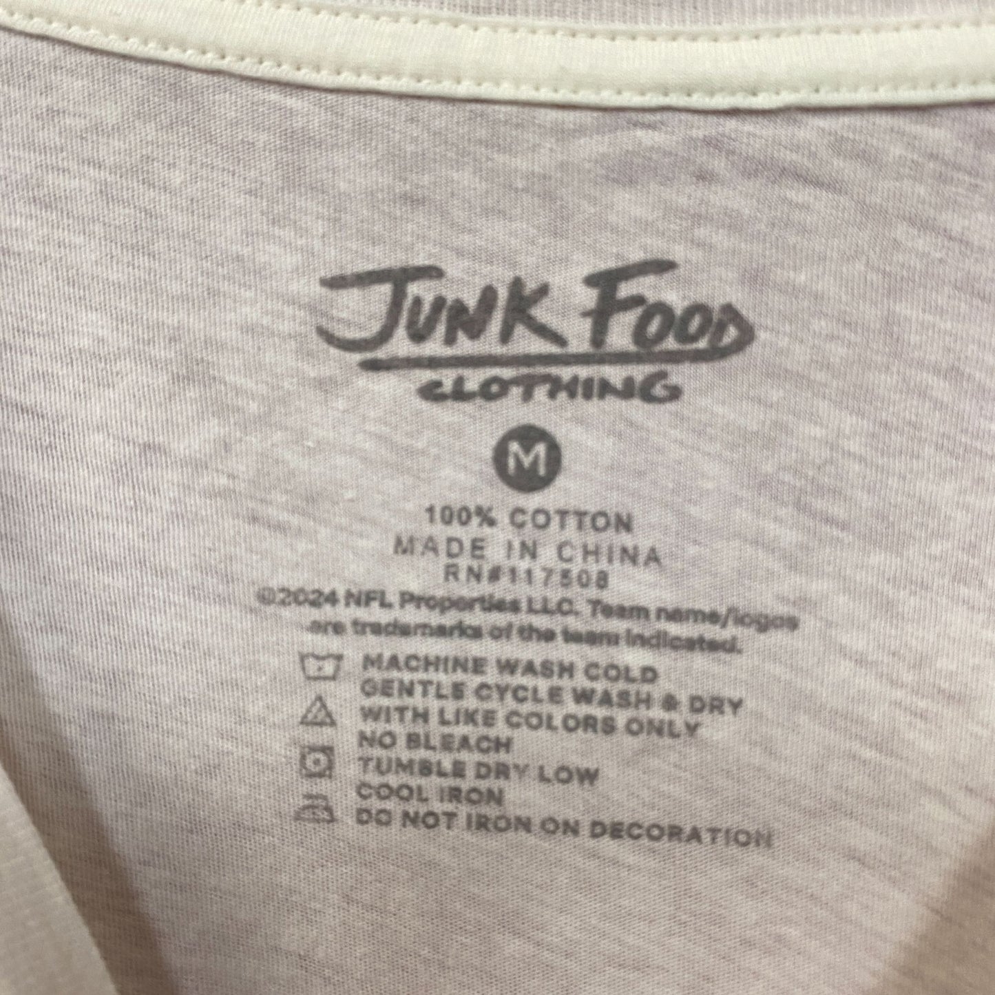Junk Food NFL Kansas City Chiefs Long Sleeve Cropped T-Shirt Medium