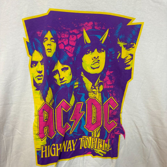 AC/DC Neon Highway to Hell Album Cover Art Hard Rock Tee XL