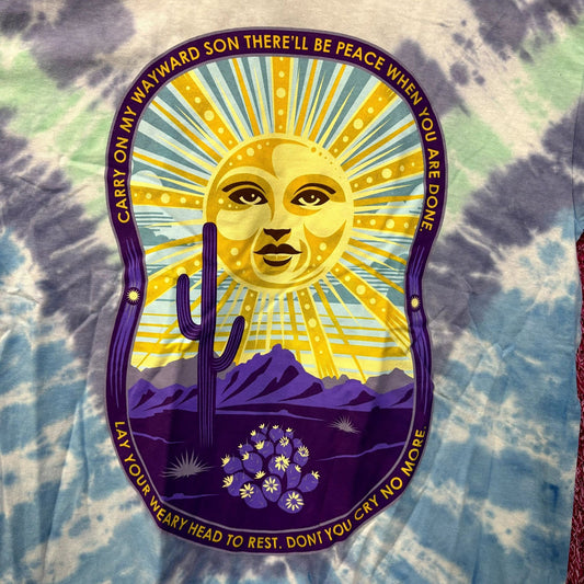 Kansas Carry On Wayward Son Lyric Desert Rock Tie Dye L