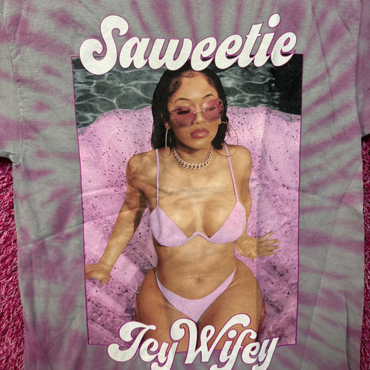 Saweetie Icy Wifey ICY GRL High Maintenance Rap Tie Dye M