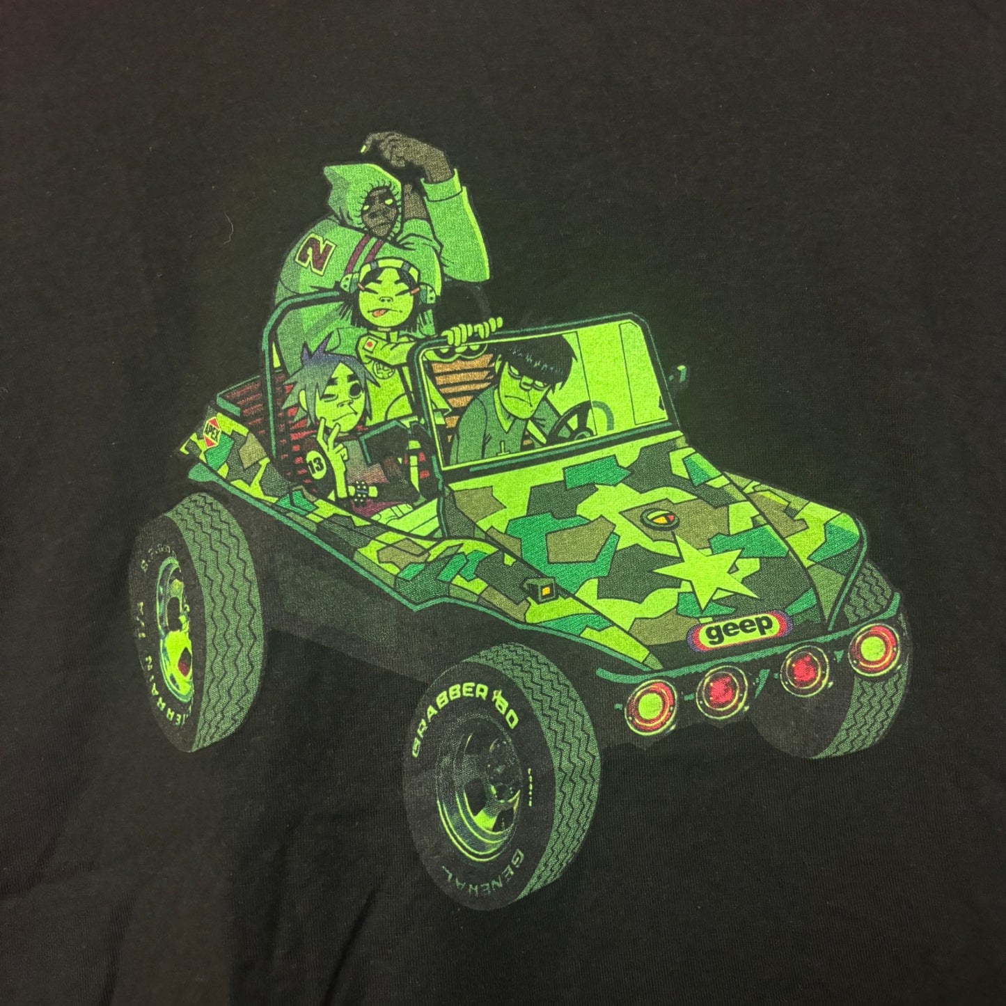 Gorillaz Self-titled Album Army Geep Cover Art Rock Tee S