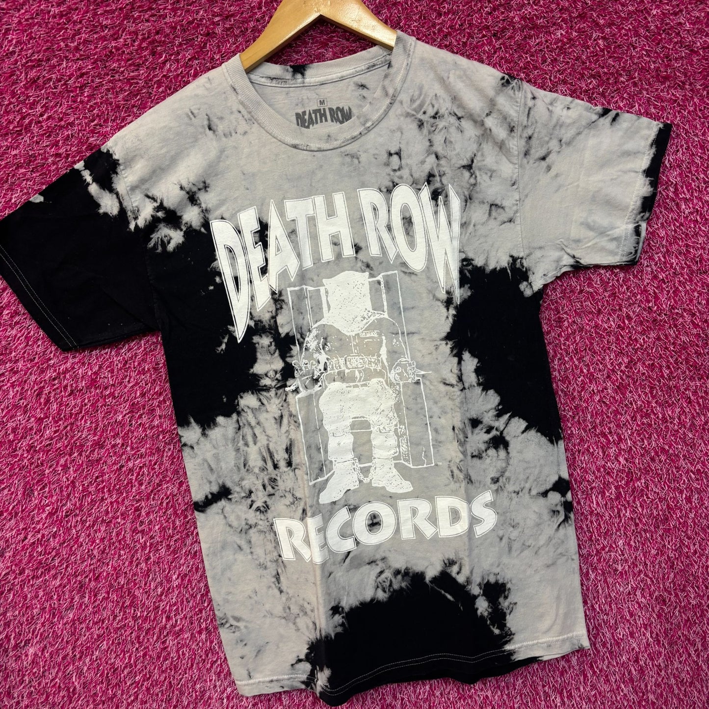Death Row Records Electric Chair tiedye rap Tshirt medium