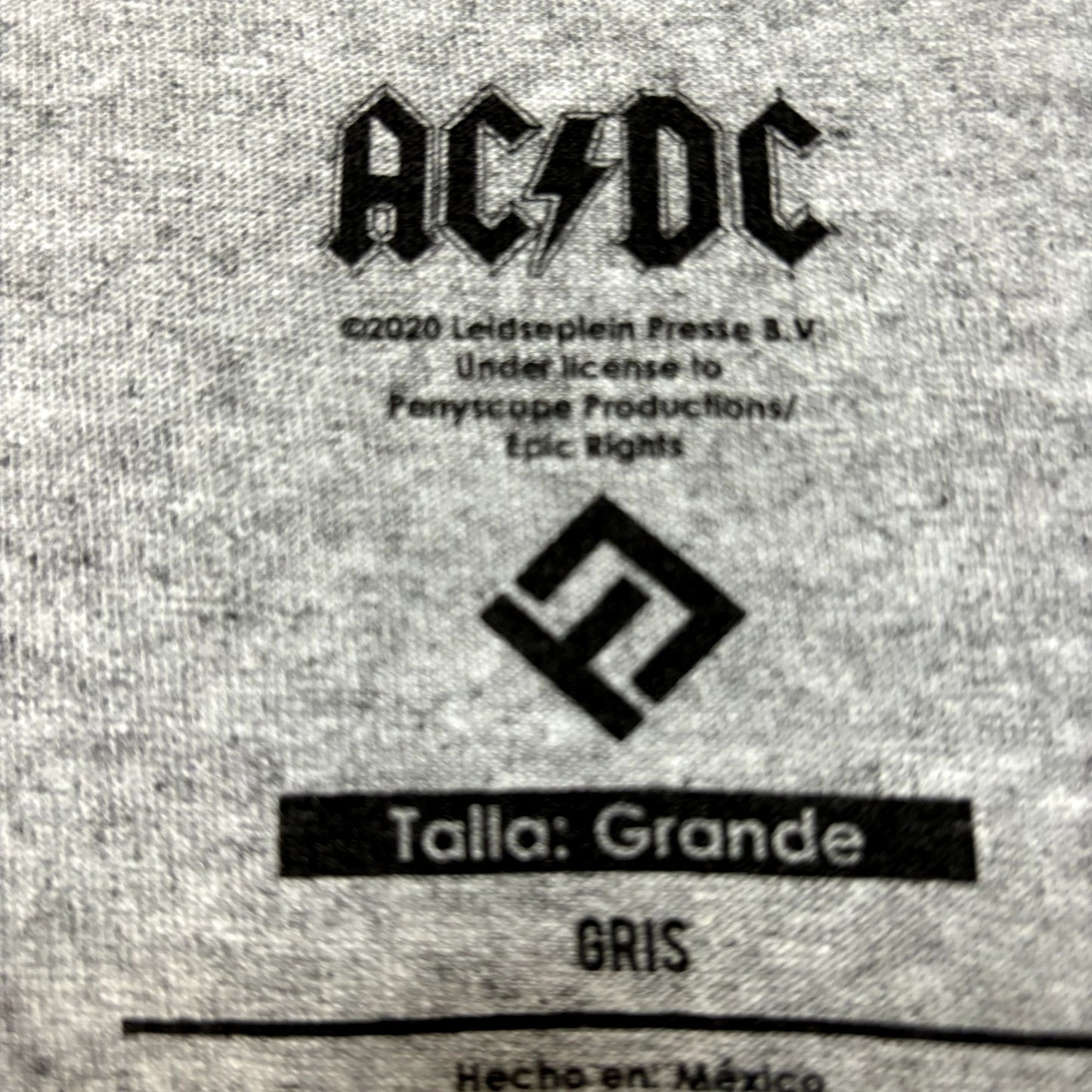 AC/DC Lighting Bolt Spell-Out Heavy Metal Tee L