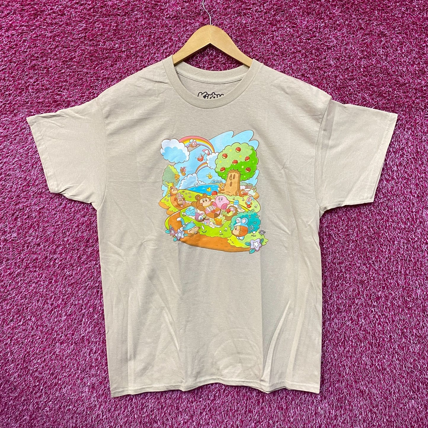 Kirby Dreamland Whispy Woods Picnic Official Nintendo Tee L