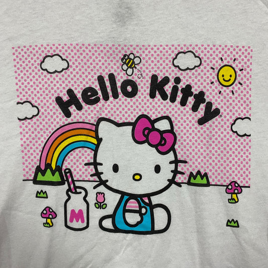Sanrio Hello Kitty Milk Rainbow Field Kawaii T-Shirt Small