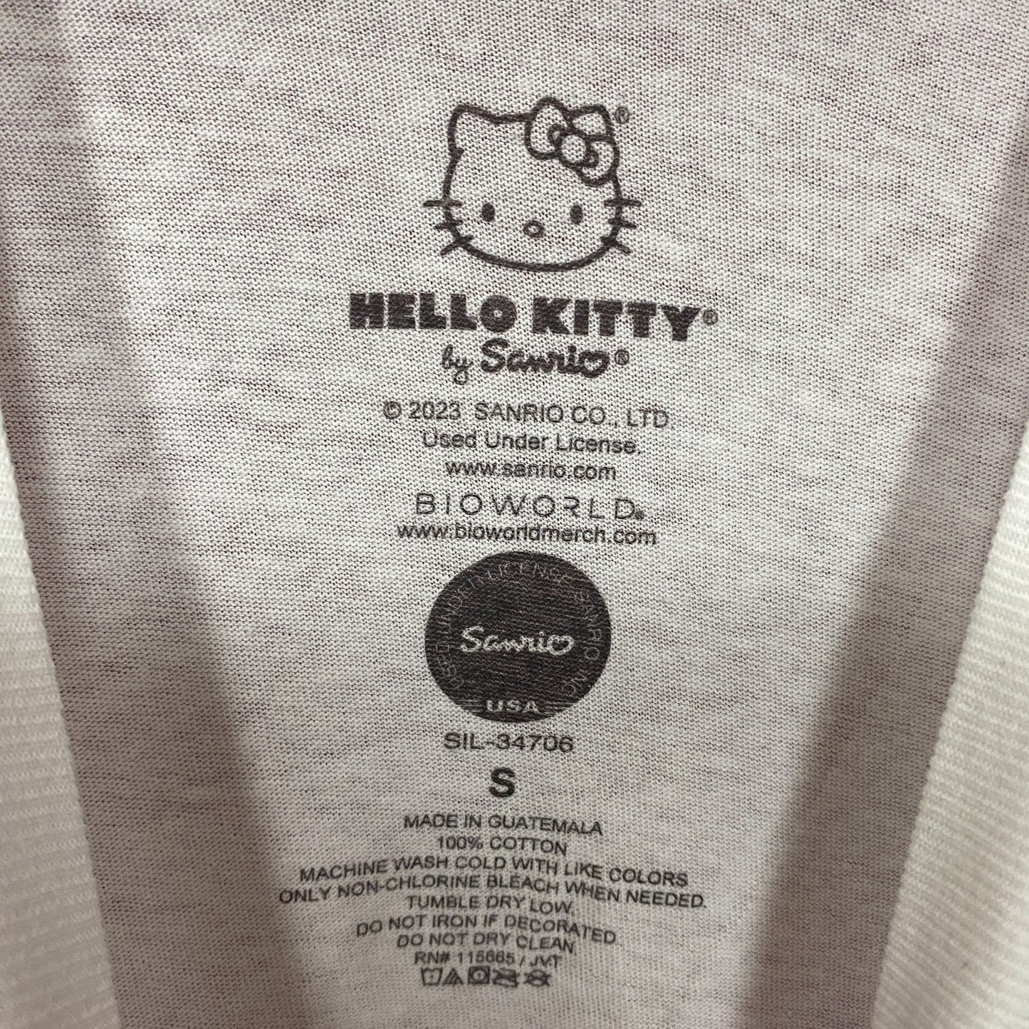 Sanrio Hello Kitty Milk Rainbow Field Kawaii T-Shirt Small