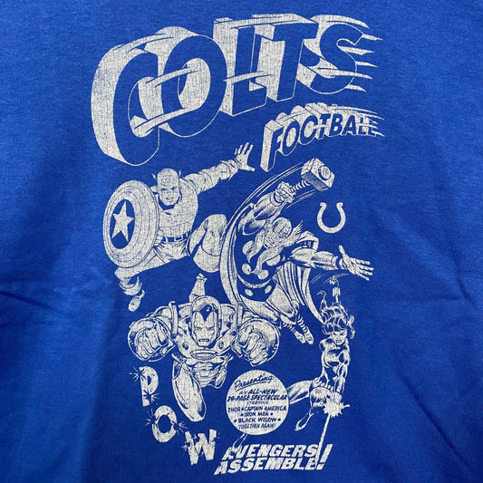 Junk Food X Marvel The Avengers Lineup Indianapolis Colts T-Shirt Small