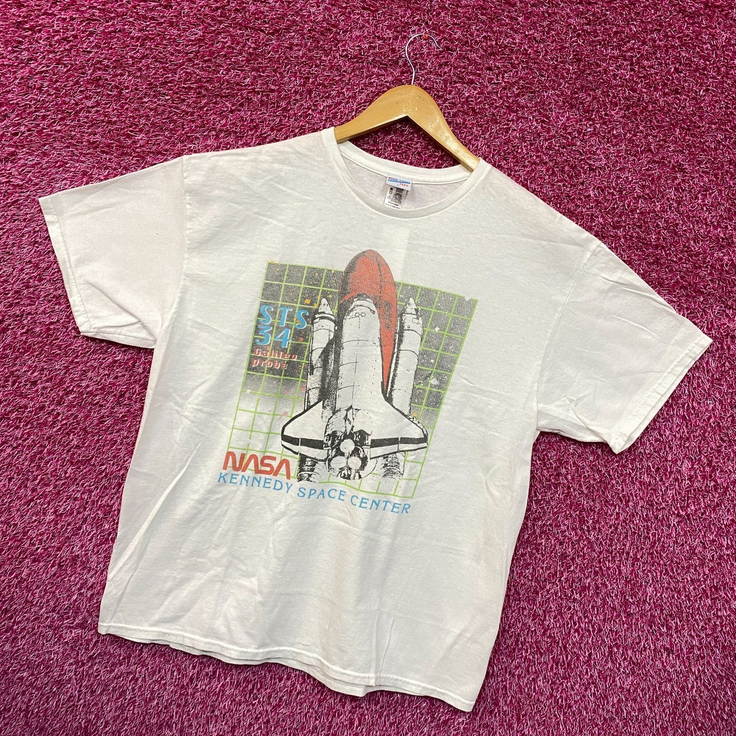 NASA STS 34 Galileo Probe Kennedy Space Center Promo Tee L