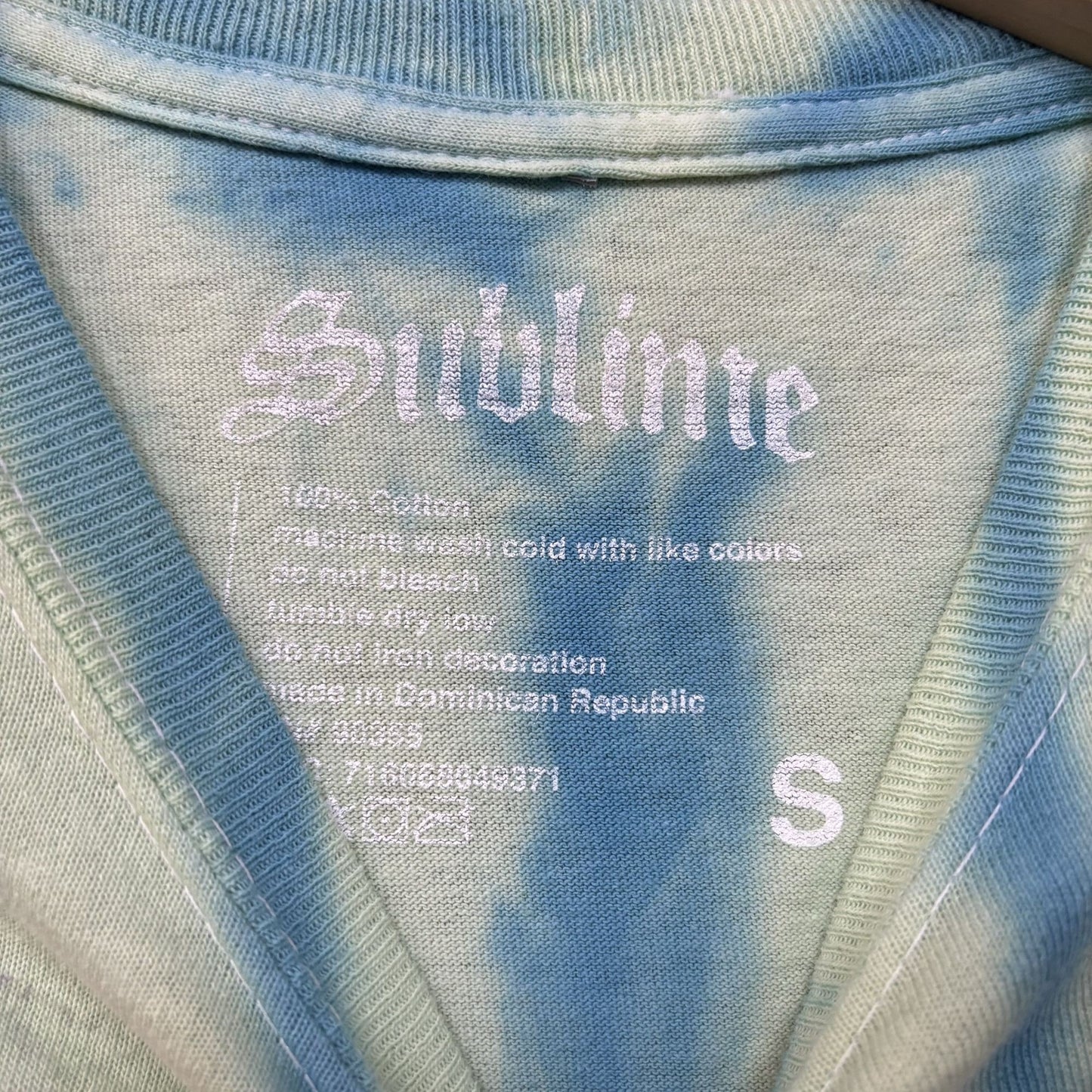 Sublime Swirl tiedye Sun Logo Rock Tee size small