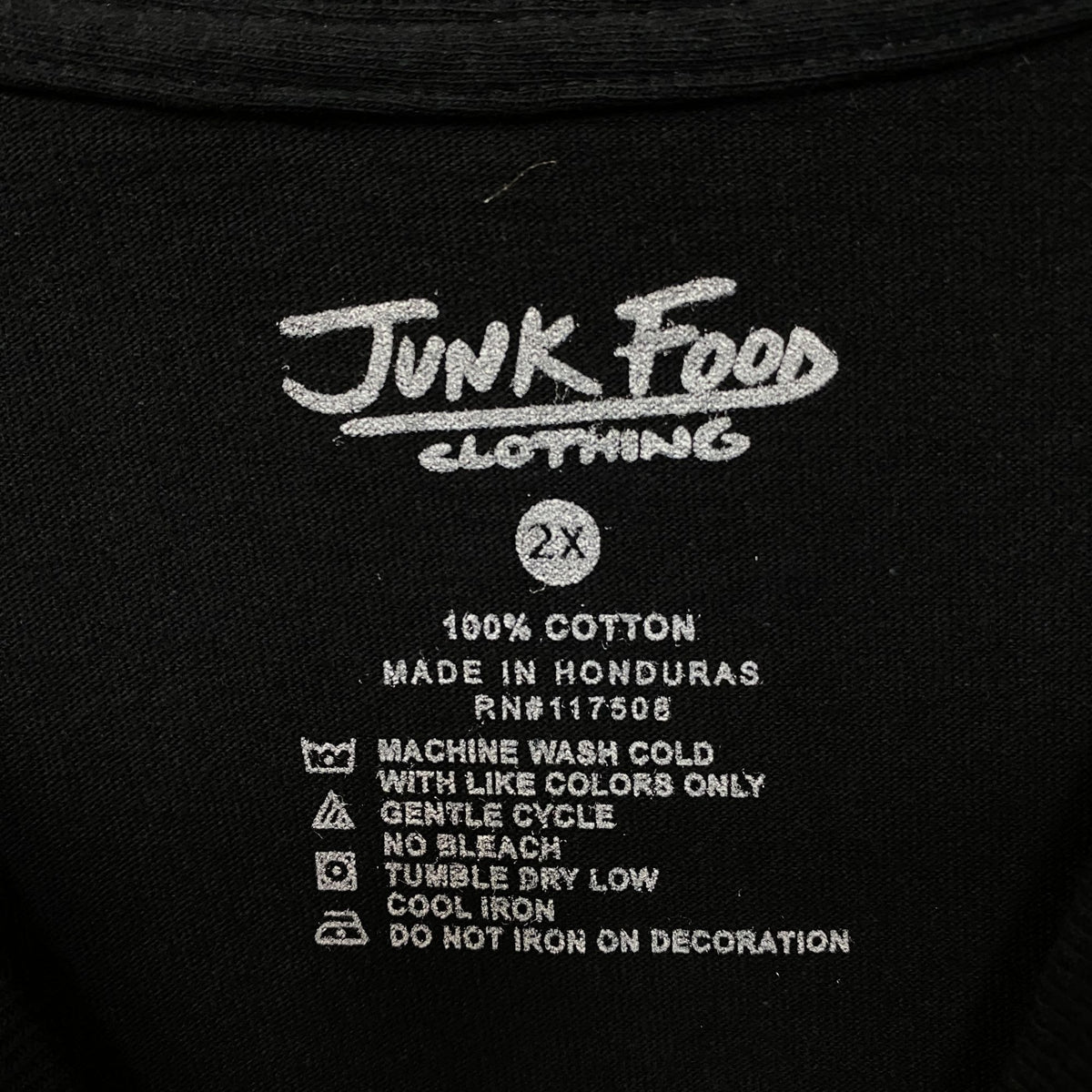 Junk Food Clothing USA Soccer Black tshirt size 2XL
