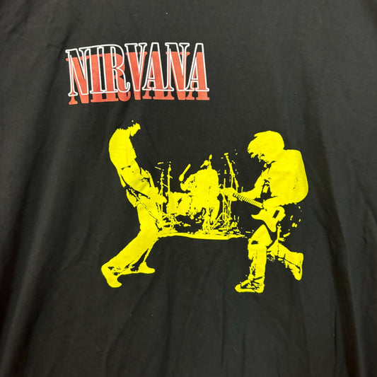 Nirvana Live at Reading 1992 Silhouette Grunge Band Tee XL