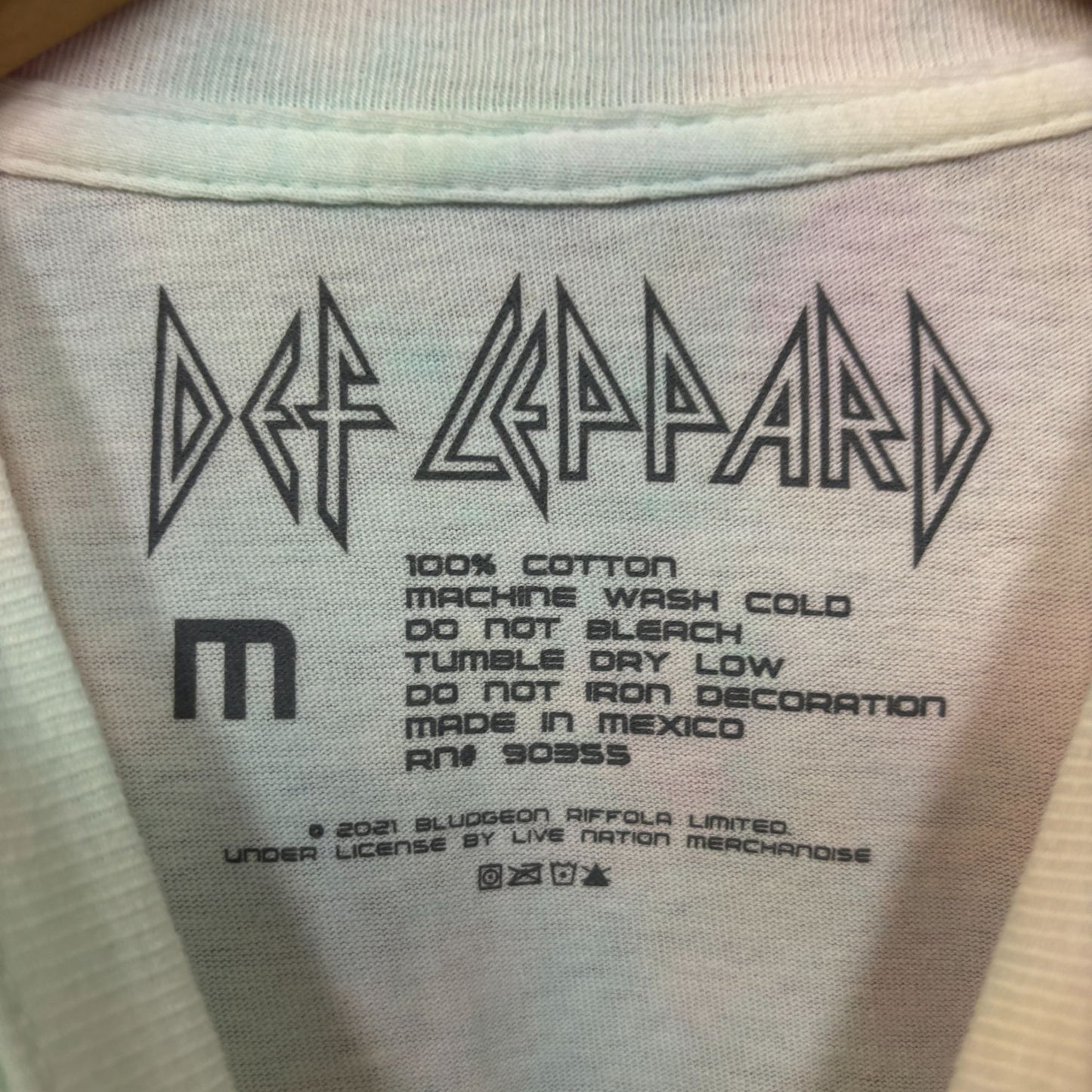 Def Leppard Adrenalize tiedye Rock Tshirt size medium