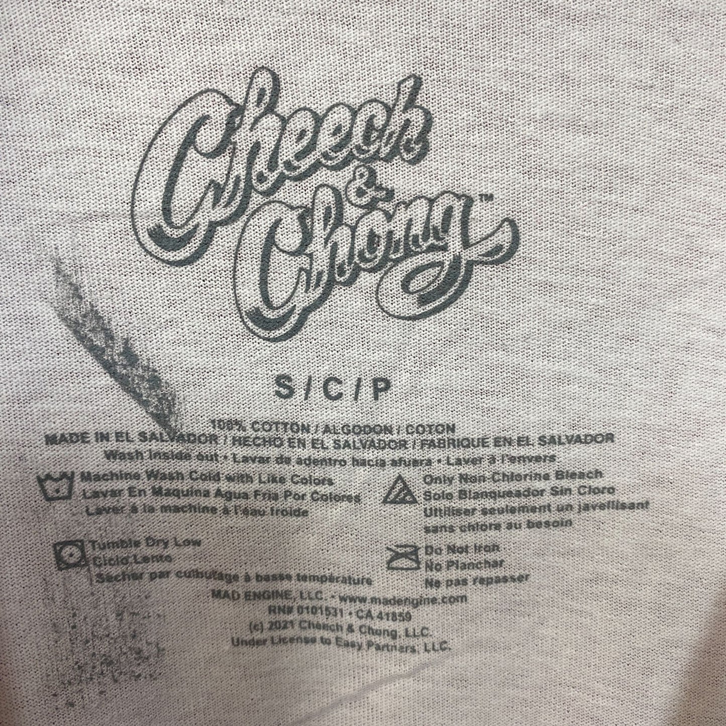 Cheech & Chong California Dreaming Chilling In California Republic Flag Long Sleeve Shirt Small