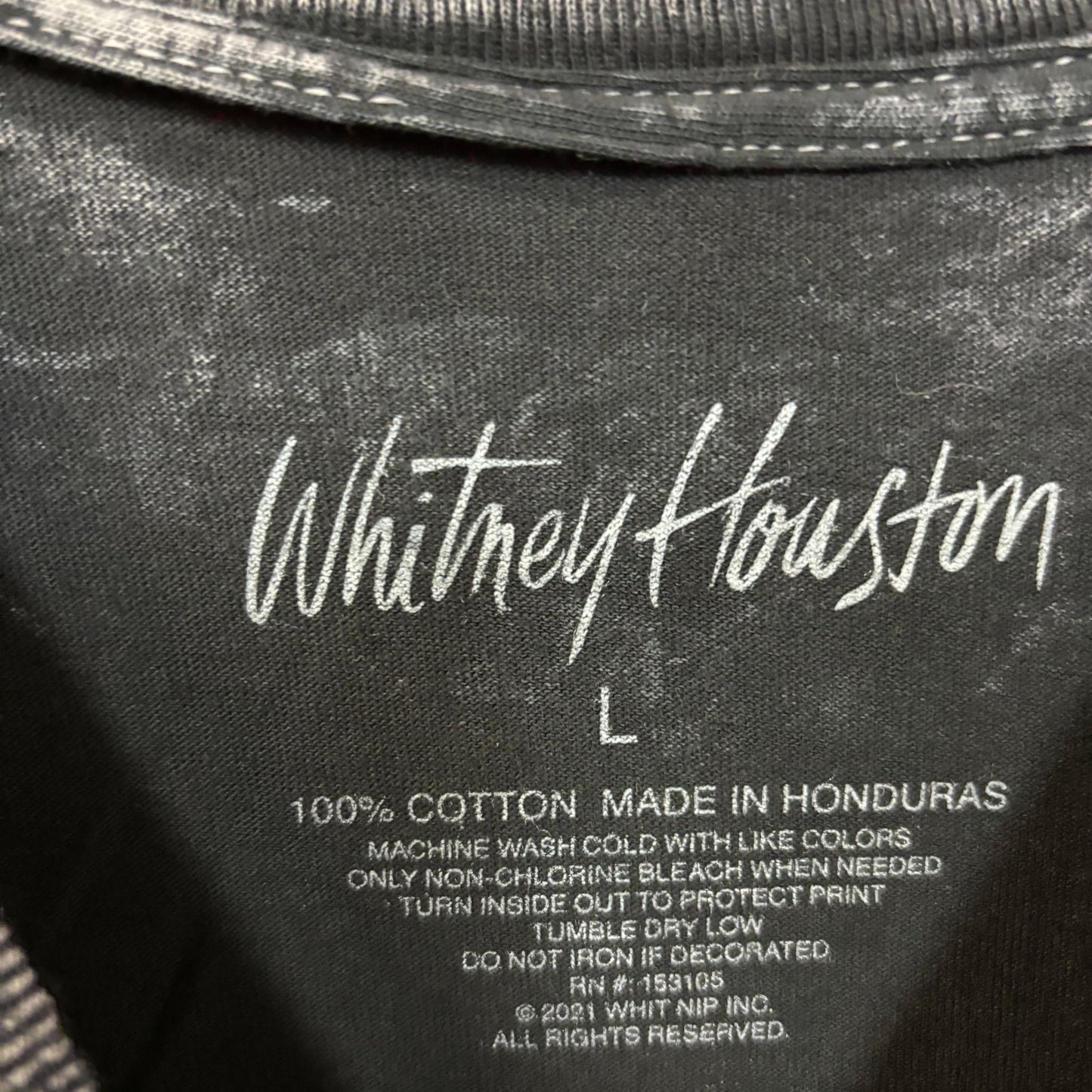 Whitney Houston Collage black tee size large