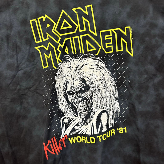 Iron Maiden Killer World Tour 81 Oversized Heavy Metal Tie Dye L