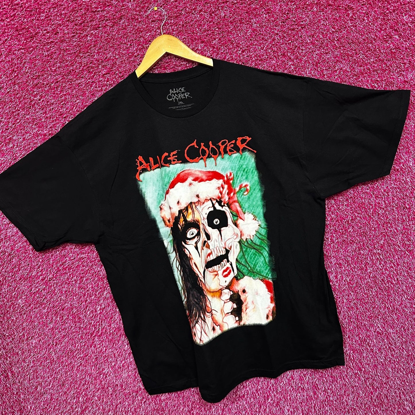 Alice Cooper Santa Claws is Coming to Town Xmas Album Tee 2X
