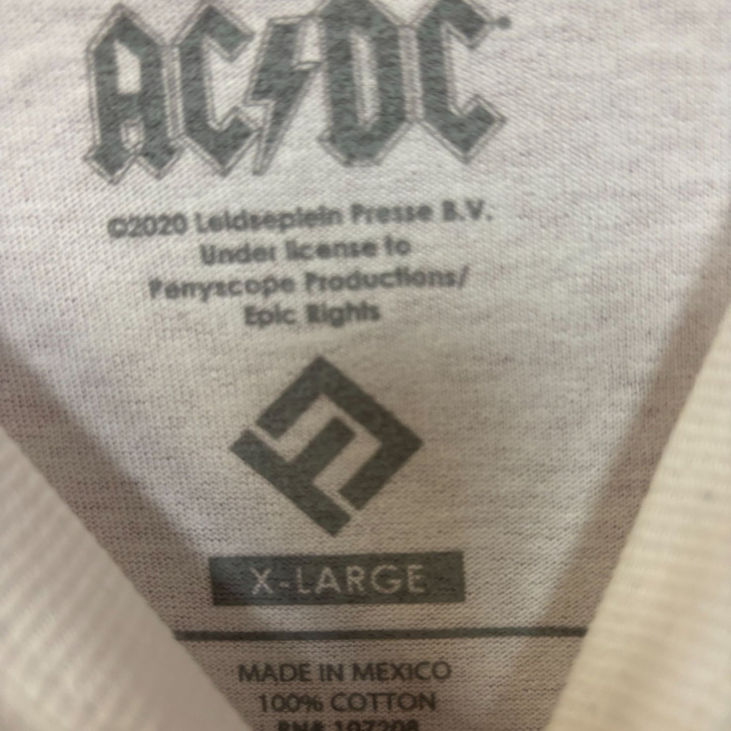 AC/DC Neon Highway to Hell Album Cover Art Hard Rock Tee XL