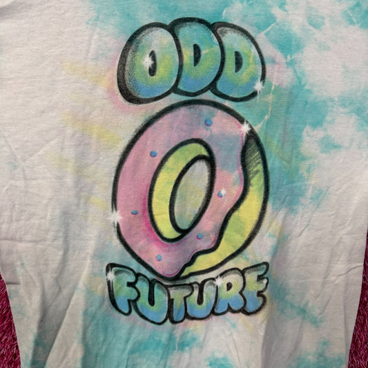 Odd Future Airbrush Iced Out Donut Logo Hip Hop Tie Dye M