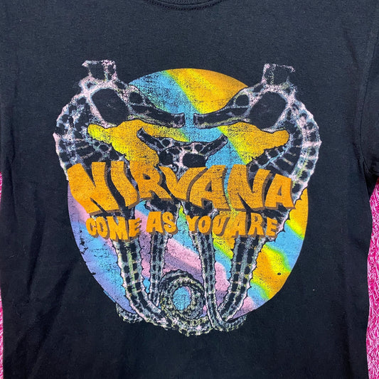 Nirvana Come as You Are Nevermind Seahorse Grunge Tee S