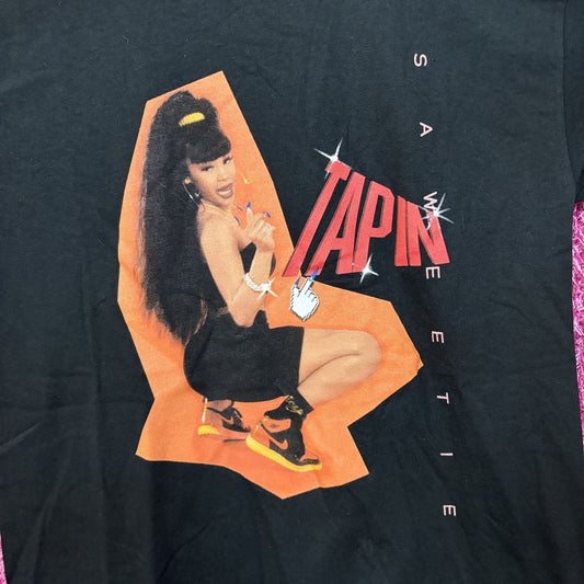 Saweetie Tap In Rap tee size small