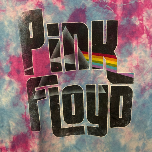 Pink Floyd Dark Side Of The Moon tiedye Logo tshirt size large