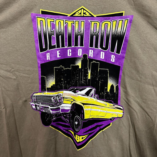 Death Row Records Hip Hop Tan Tshirt size 2X