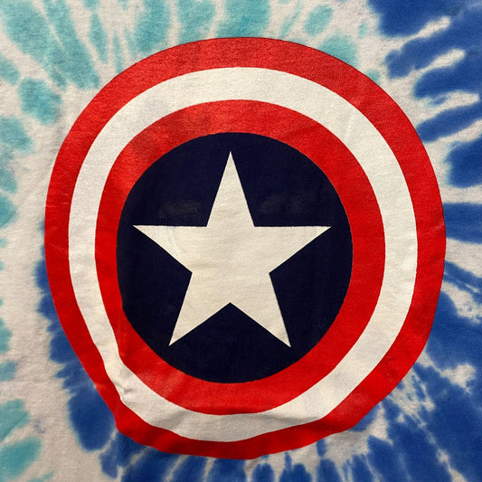 Captain American Shield Marvel Cinematic Universe Tie Dye L