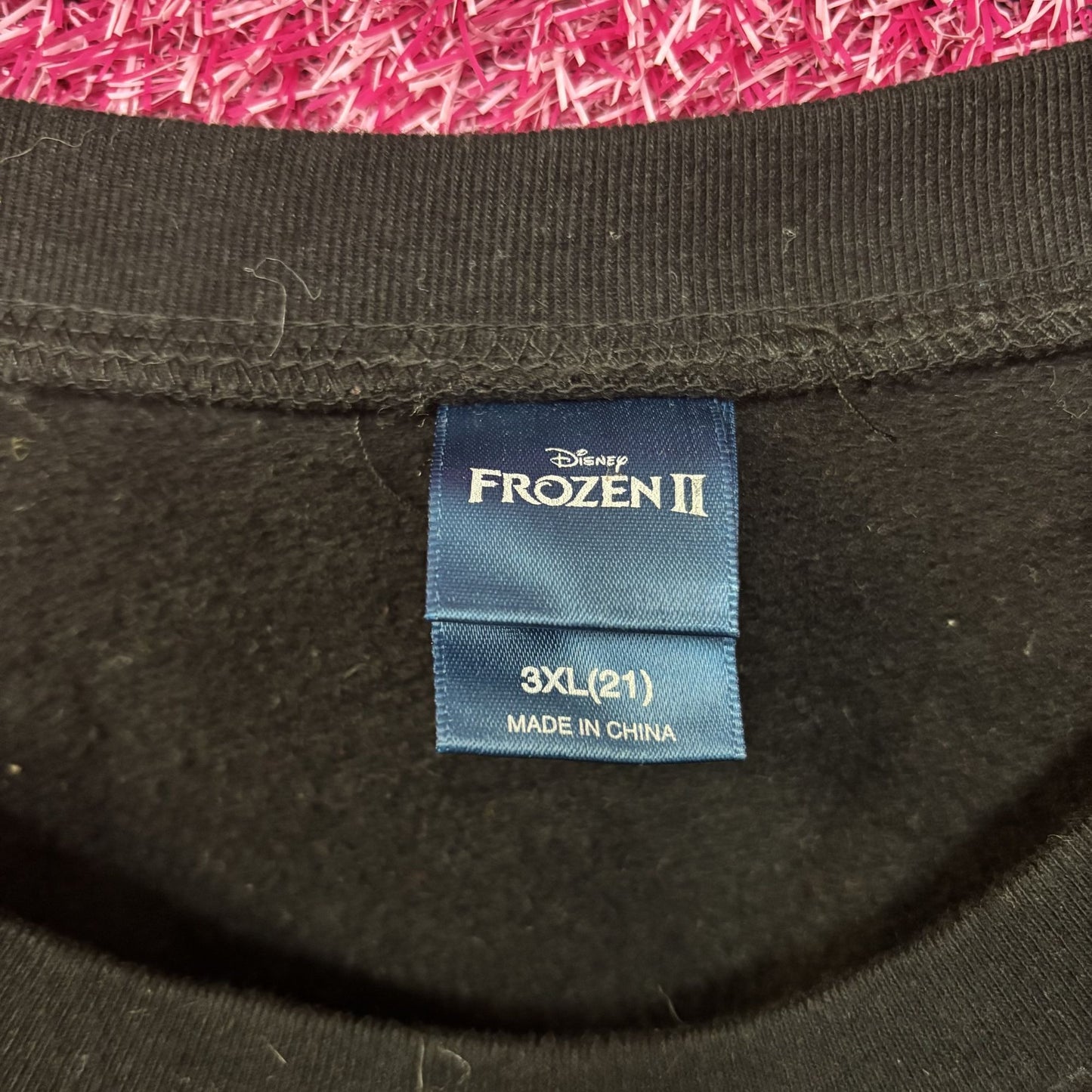 Disney Frozen 2 Light Up Black Women's Crew Neck Sweatshirt 3XL