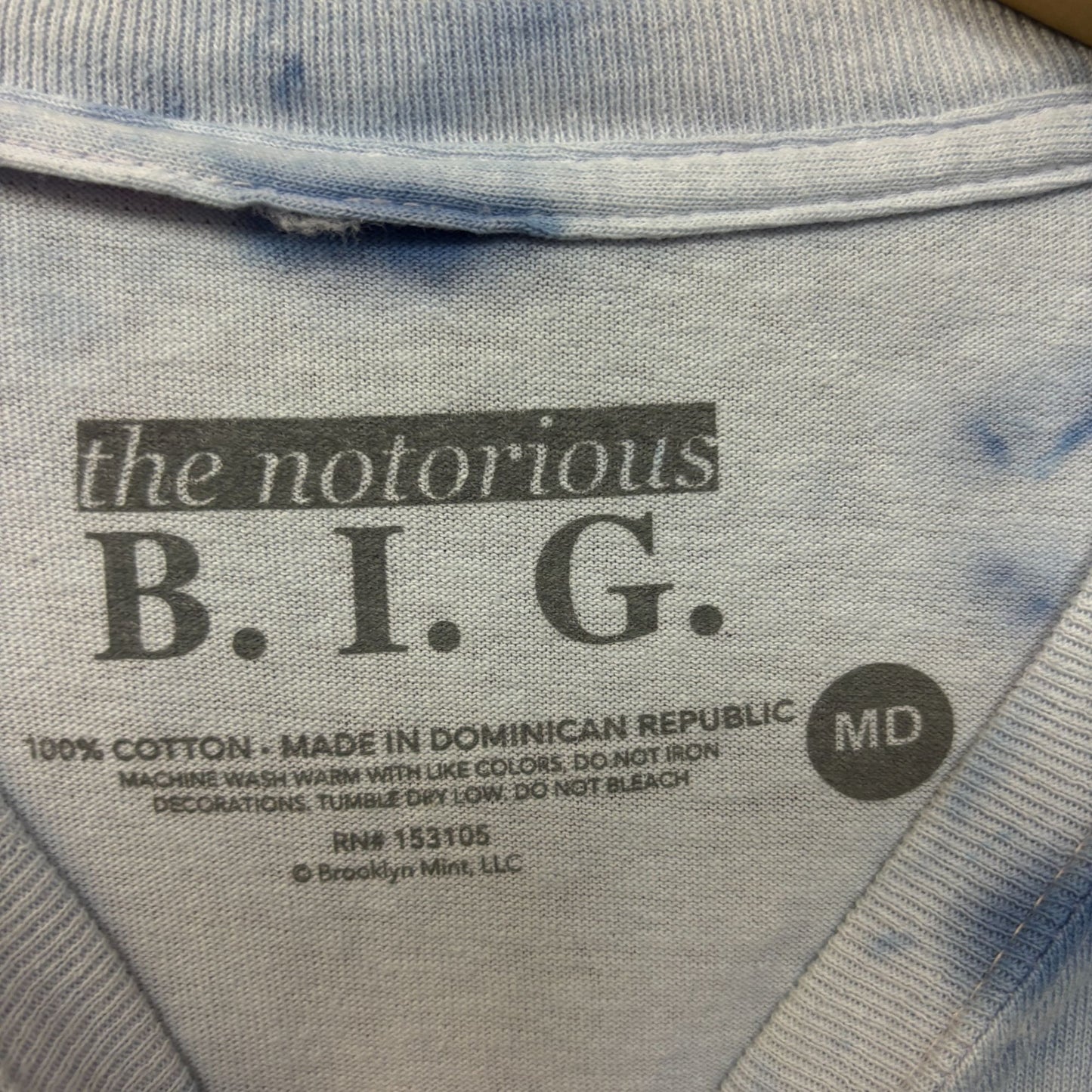 The Notorious B.I.G. Biggie Smalls Born Again Rap Tie Dye tshirt size M