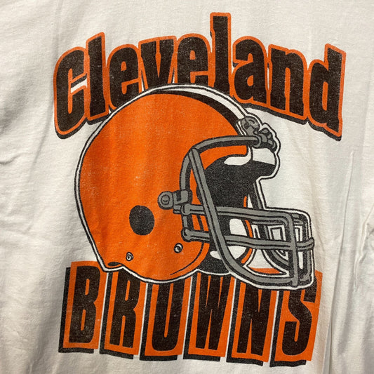 Junk Food Clothing NFL Cleveland Browns Throwback Helmet T-Shirt Small
