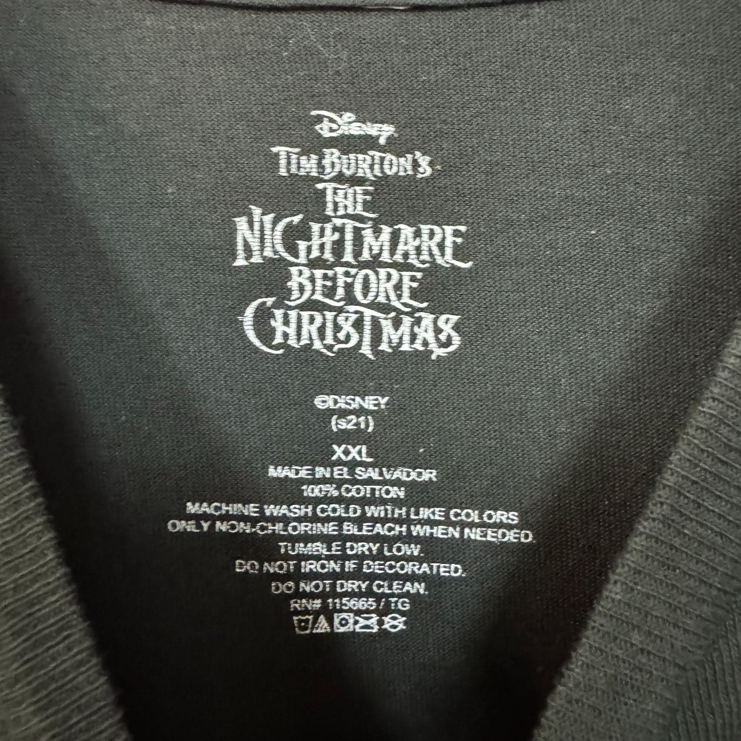 Jack Skellington Lightning Strikes T-shirt size 2XL