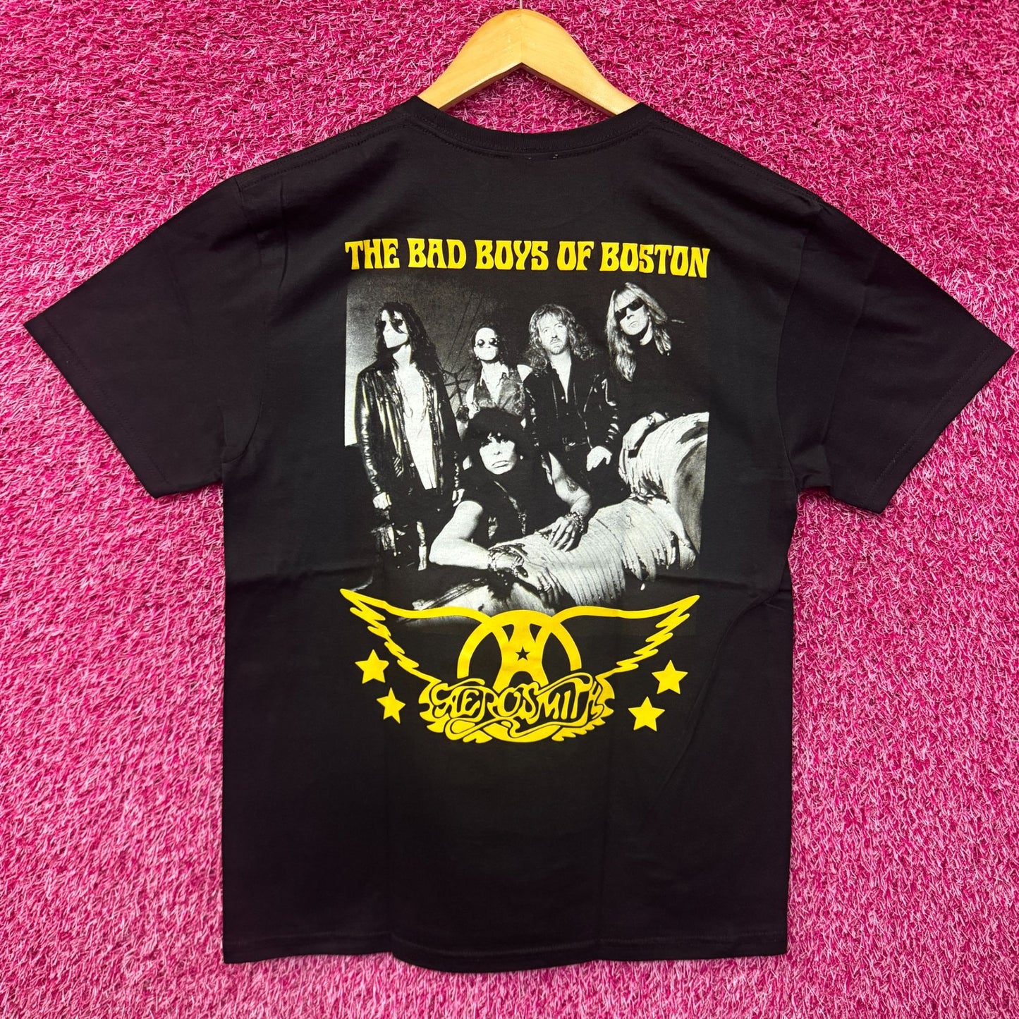 Aerosmith The Bad Boys of Boston Poster Soft Rock Band Tee M